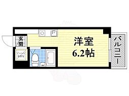 ハーバーヒル大倉山 1Kの間取図画像