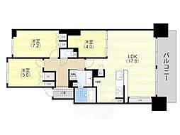 須磨コーストタワー 3LDKの間取図画像