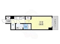 SPCOURTKOBE 1Kの間取図画像