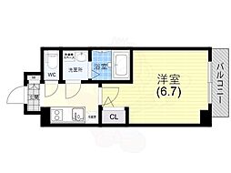 アドバンス神戸マーレ 1Kの間取図画像