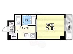 ライフかすがの 1Kの間取図画像