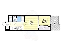 セレニテ兵庫エクラ 2Kの間取図画像