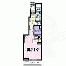 レアリーライフ1 ワンルームの間取図画像