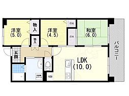 ホップス須磨 3LDKの間取図画像