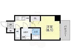 レオンコンフォート神戸駅前 1Kの間取図画像