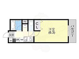 コスティエーロ須磨 1Kの間取図画像