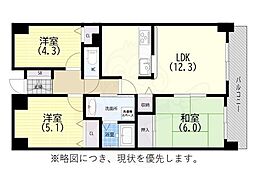 板宿パーク・ホームズ 3LDKの間取図画像
