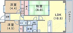 高倉山ハイツ 3LDKの間取図画像
