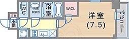エスリード神戸ハーバーテラス 1Kの間取図画像