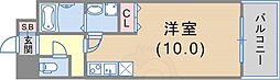 WillDo三宮イースト ワンルームの間取図画像