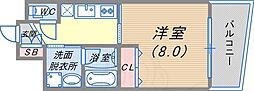CITYSPIRE神戸元町1 1Kの間取図画像