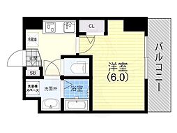 神戸国香通Futur 1Kの間取図画像