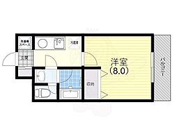 アクシス板宿 1Kの間取図画像
