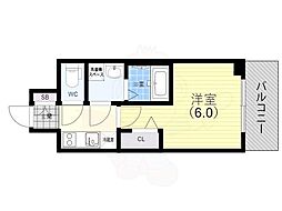 神戸市兵庫区大開通2丁目マンション 1Kの間取図画像