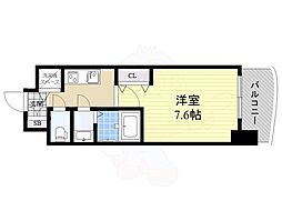 Luxe神戸WEST 1Kの間取図画像