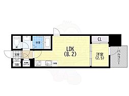 セレニテ神戸駅前アリエ 1LDKの間取図画像