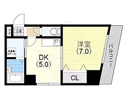 ヴィレッジヴァンガード 1DKの間取図画像
