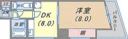 メゾン中町 1DKの間取図画像