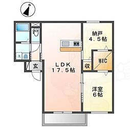 グランデュオ三宮2 1SLDKの間取図画像