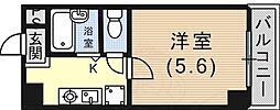 シティーコート二宮 1Kの間取図画像