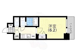 アドバンス神戸セラフィム 1Kの間取図画像