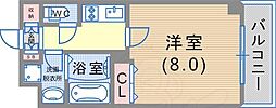 リアライズ神戸WEST 1Kの間取図画像