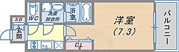 スプランディッド神戸北野 1Kの間取図画像