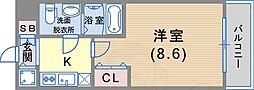 S・RESIDENCE神戸磯上通 1Kの間取図画像