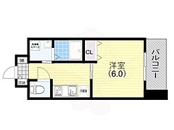 KHKコート板宿 1Kの間取図画像