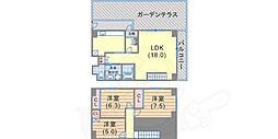 昭和レジデンス 3LDKの間取図画像