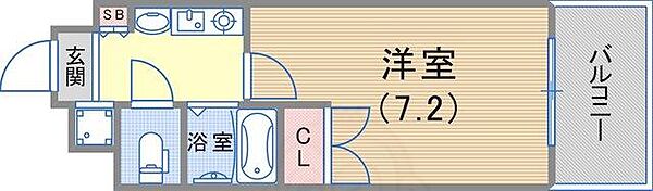 エステムコート三宮山手2ソアーレ 908｜兵庫県神戸市中央区布引町２丁目(賃貸マンション1K・9階・20.30㎡)の写真 その2