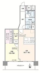 グリーンコーポ清澄 1SLDKの間取図画像
