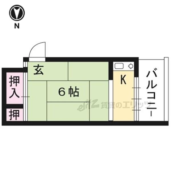 京都府京都市左京区吉田中大路町(賃貸アパート1K・2階・16.73㎡)の写真 その2