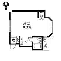 京都府京都市左京区下鴨西高木町（賃貸アパート1R・2階・15.18㎡） その2