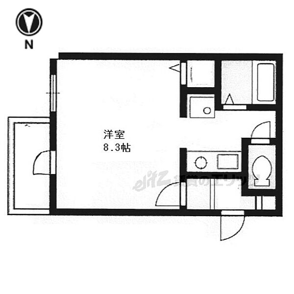 ランシング 205｜京都府京都市左京区松ケ崎堂ノ上町(賃貸マンション1K・2階・21.00㎡)の写真 その2