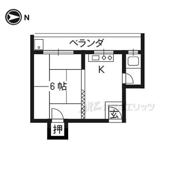 京都府京都市左京区上高野諸木町(賃貸マンション1K・3階・17.32㎡)の写真 その2