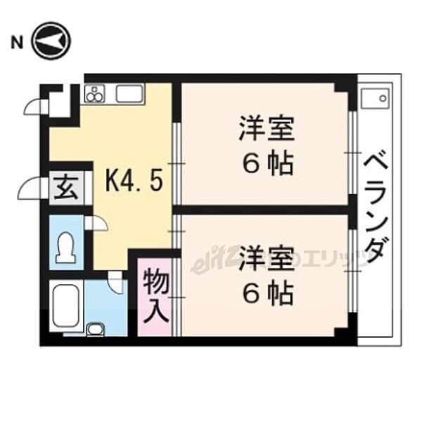 メゾンＬｅｅ 423｜京都府京都市左京区田中上古川町(賃貸マンション2K・3階・29.00㎡)の写真 その2