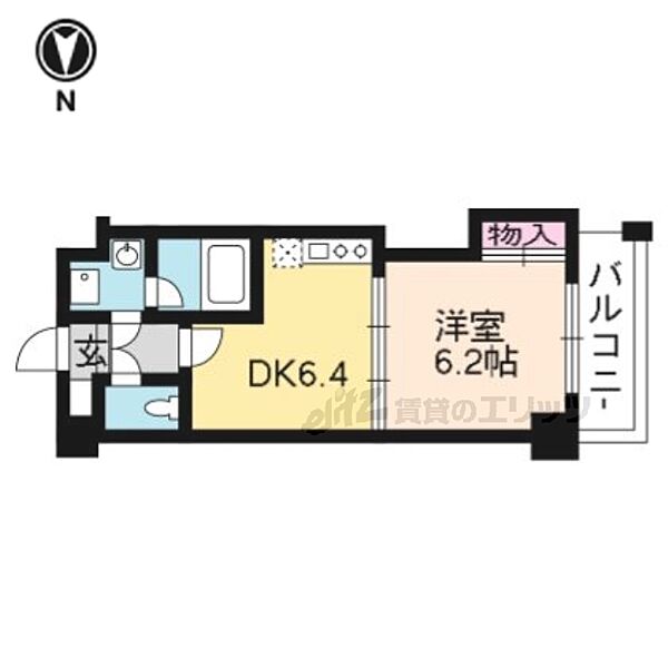 クレオシティ 302｜京都府京都市上京区千本通出水下る十四軒町(賃貸マンション1DK・3階・30.77㎡)の写真 その2