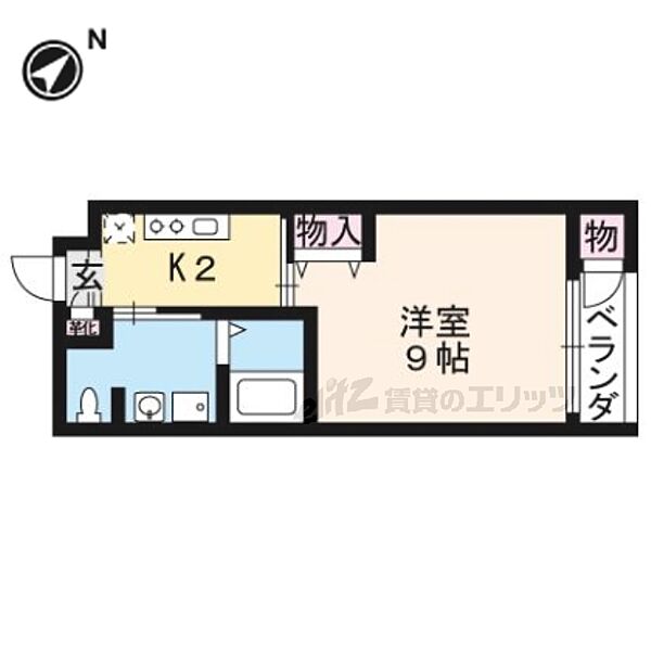 ＭｕｒＫａｍｏｇａｗａ 205｜京都府京都市北区西賀茂井ノ口町(賃貸マンション1K・2階・29.18㎡)の写真 その2