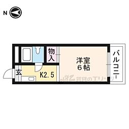プライベートスタディオ 1Kの間取図画像