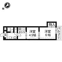 京都ノーザンフラット 203 ｜ 京都府京都市北区紫野西泉堂町（賃貸マンション2K・2階・34.55㎡） その1