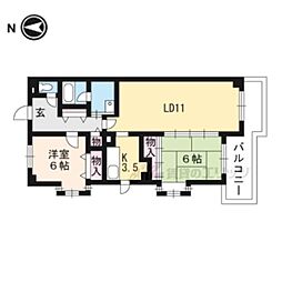 メゾンドイケダ 2LDKの間取図画像
