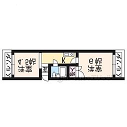 シャルマン大栄 2Kの間取図画像