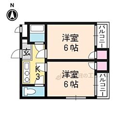Stable西賀茂2 2Kの間取図画像