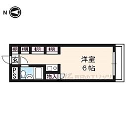 コーポ樋ノ口 1Kの間取図画像