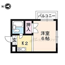 ビルディング2M 1Kの間取図画像