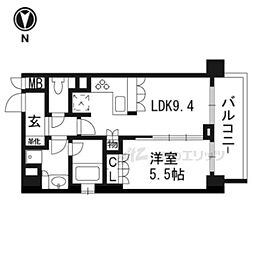 リーガル京都堀川中立売 1LDKの間取図画像