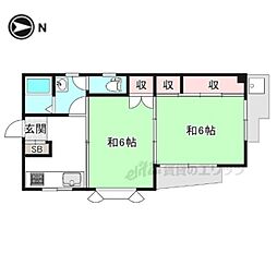 上村ビル 2Kの間取図画像