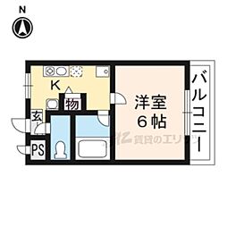 ホーユウコンフォルト西陣 1Kの間取図画像