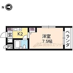 プロスパコート 1Kの間取図画像